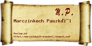 Marczinkech Paszkál névjegykártya